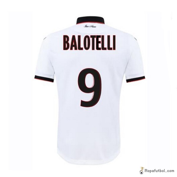 Camiseta OGC Nice Replica Segunda Ropa Balotelli 2016/17 Blanco